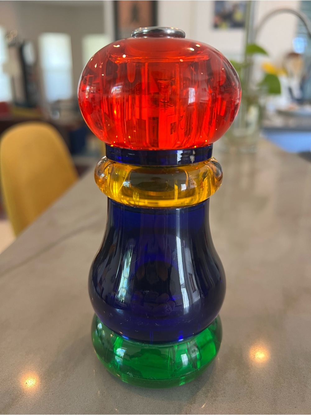 Olde Thompson 5.25” Plastic Salt Pepper Grinder CLEAR Blue Yellow Green 90s